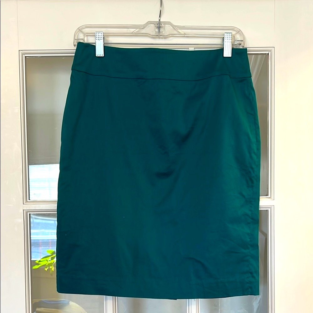 Ann Taylor Teal Pencil Knee-Length Skirt